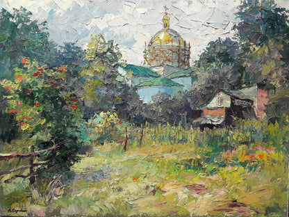 Oil painting Temple updates Serdyuk Boris Petrovich