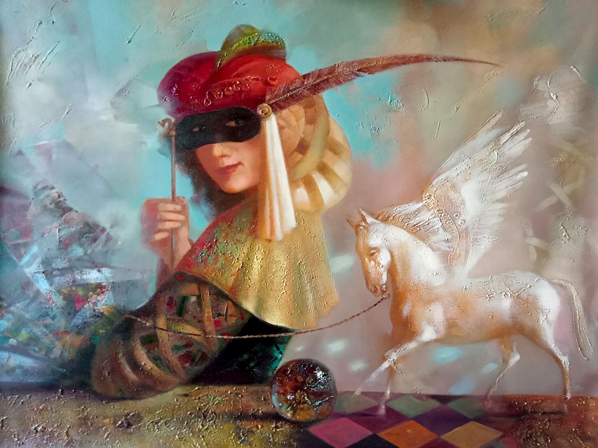 Oil painting Taming Pegasus Anatoly Borisovich Tarabanov