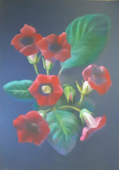 Pastel painting Gloxinia Serdyuk Boris Petrovich