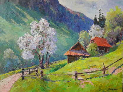 Oil painting Spring in the Carpathians Serdyuk Boris Petrovich №SERB 220