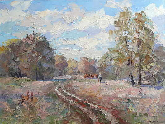 Oil painting Shepherd Serdyuk Boris Petrovic