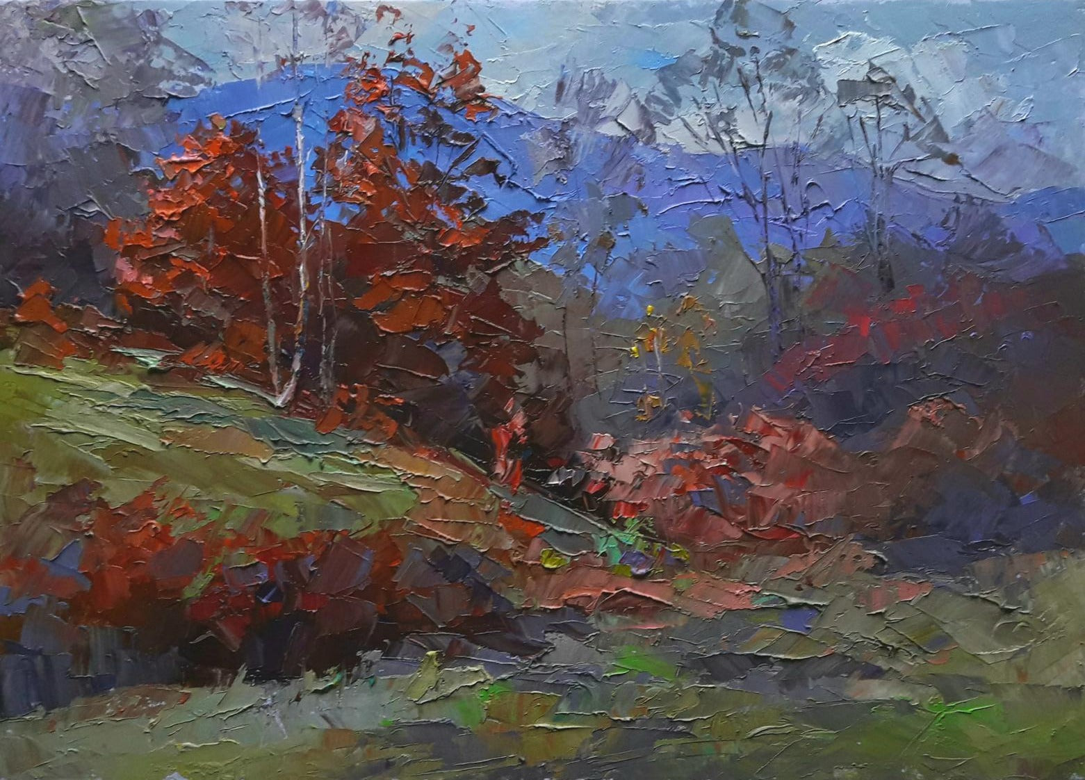 Oil painting Burning autumn Serdyuk Boris Petrovich