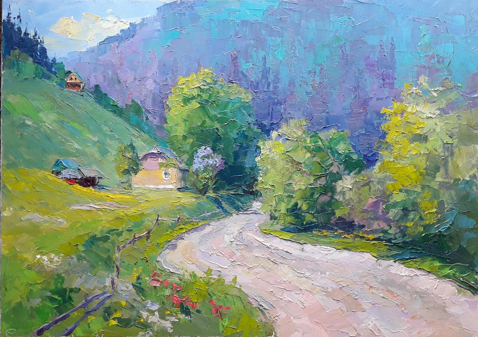 Oil painting Road in the mountains Serdyuk Boris Petrovich