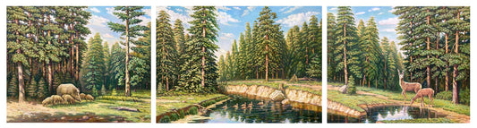 Oil painting Set of paintings Awakening of nature Benfialov