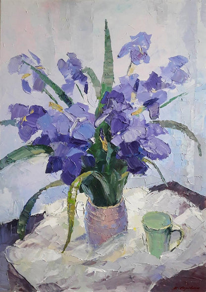 Oil painting Irises Serdyuk Boris Petrovich