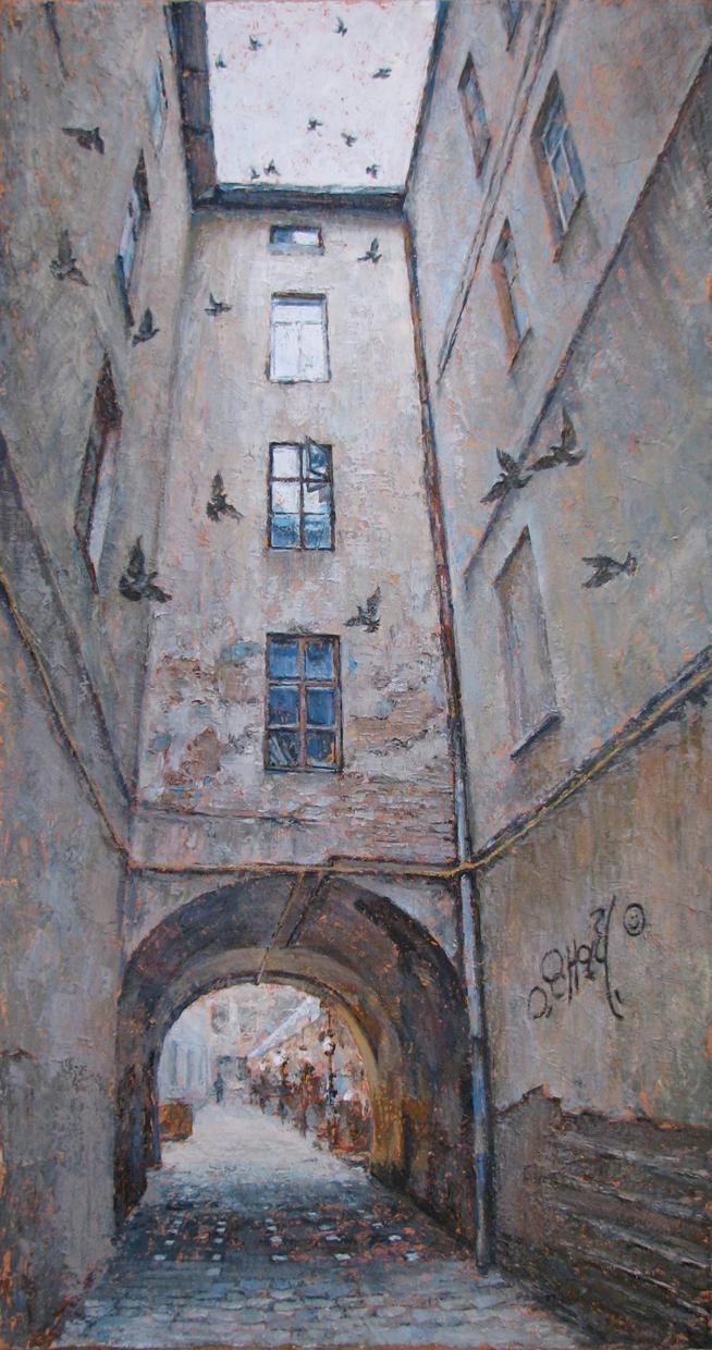 Oil painting Lviv. Prospective Impressions Osnach Olesia