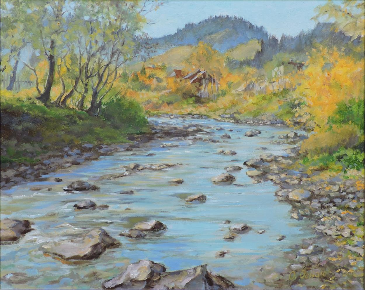 Oil painting Clear water Osnach Olesia