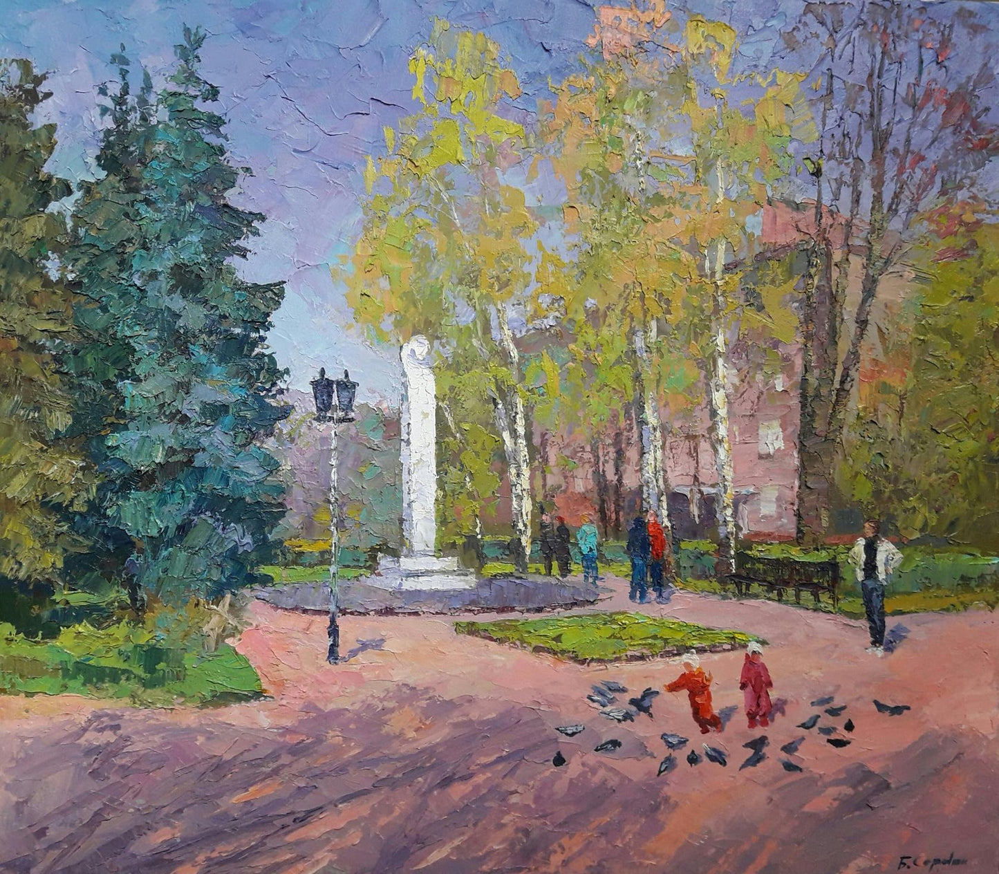 Oil painting Pushkin Boulevard Serdyuk Boris Petrovich