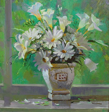 Oil painting Daisies Egor Shvachunov