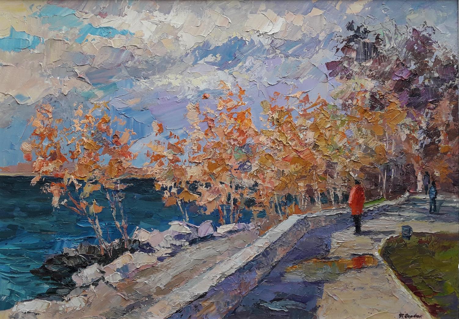 Oil painting Autumn Quay / Serdyuk Boris Petrovich