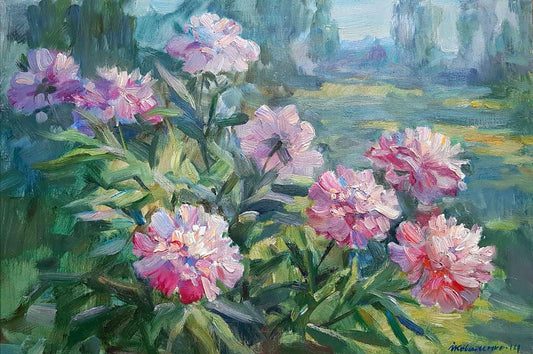 Oil painting Flowers grow Kovalenko Ivan Mikhailovich