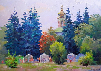 Oil painting Honeymoon holiday Serdyuk Boris Petrovich