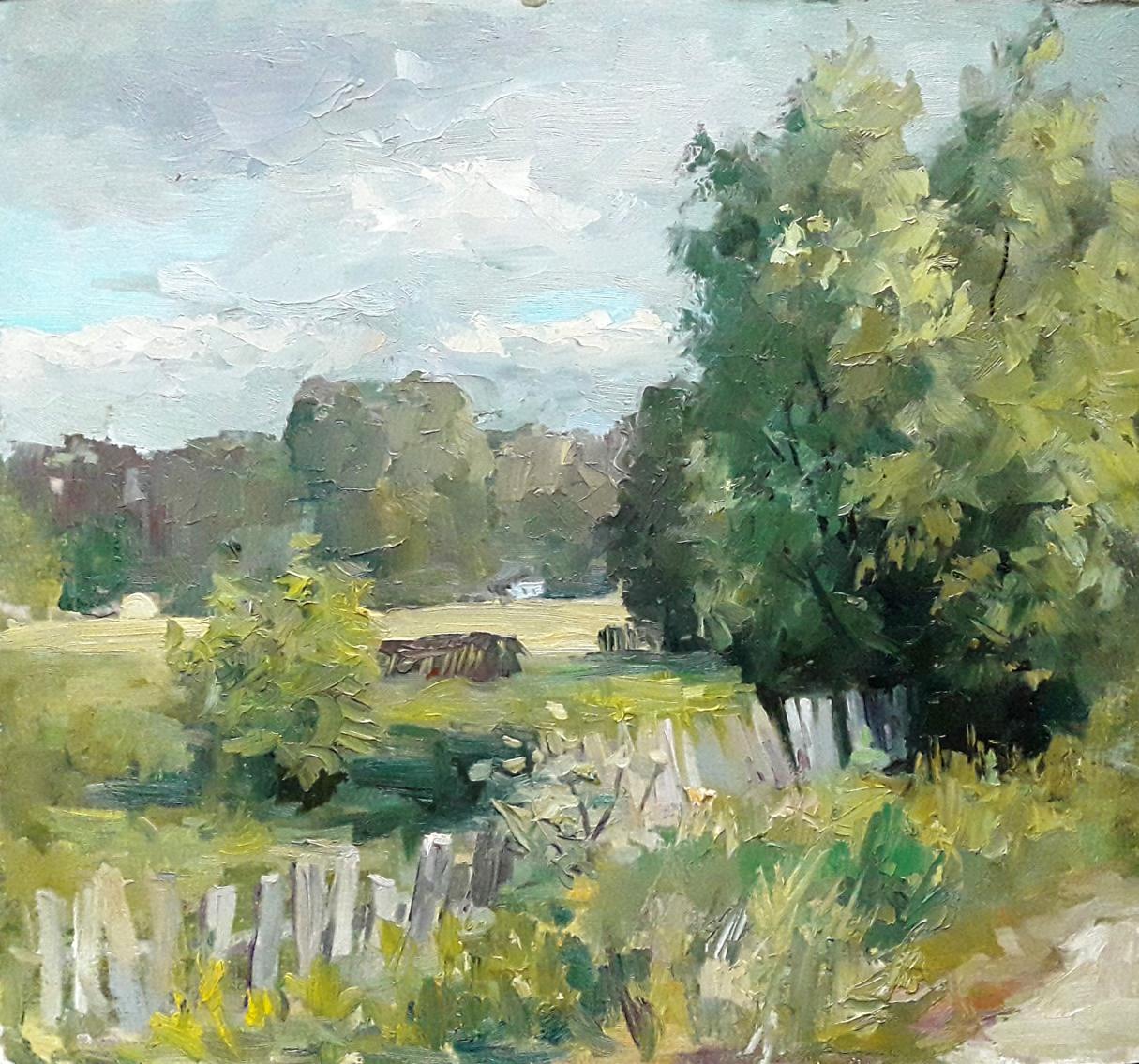 Oil painting White cabin Serdyuk Boris Petrovich
