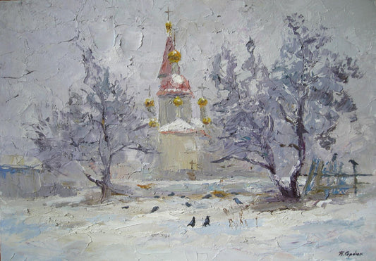 Oil painting Breathed cold Serdyuk Boris Petrovich