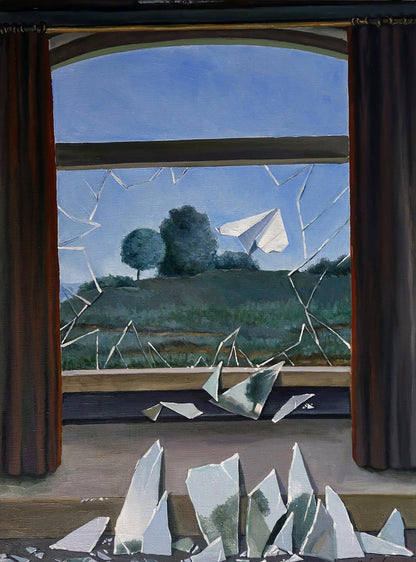 Oil painting Magritte window Varvarov Anatoly Viktorovich