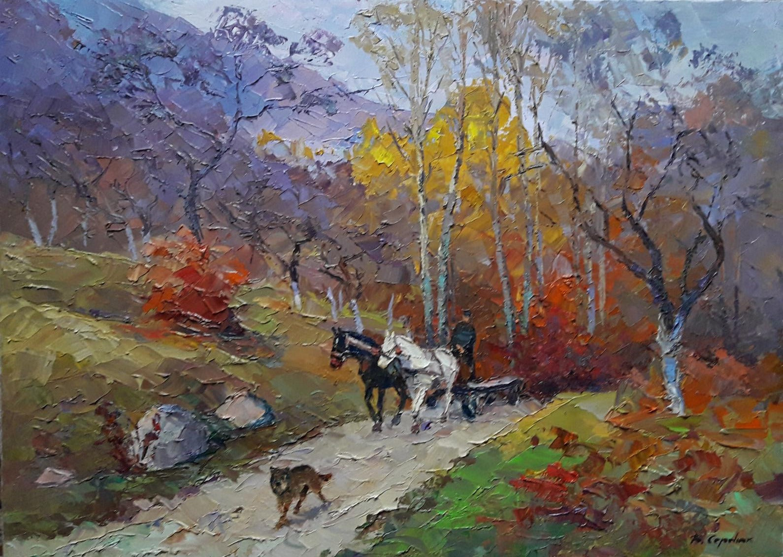 Oil painting Autumn worries Serdyuk Boris Petrovich №SERB 434