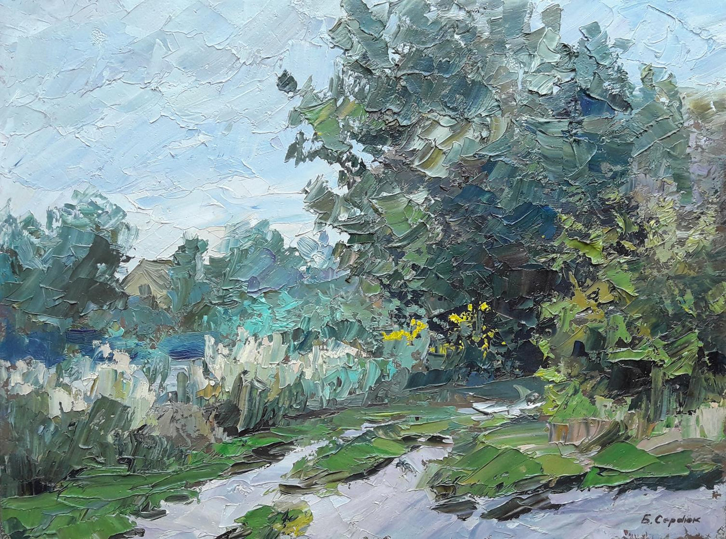 Oil painting Beyond the village Serdyuk Boris Petrovich