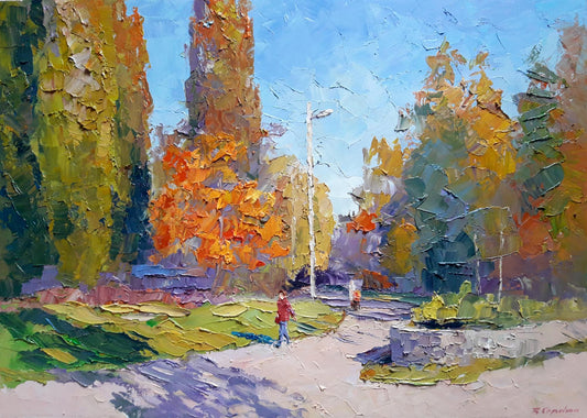 Oil painting Autumn day Serdyuk Boris Petrovich