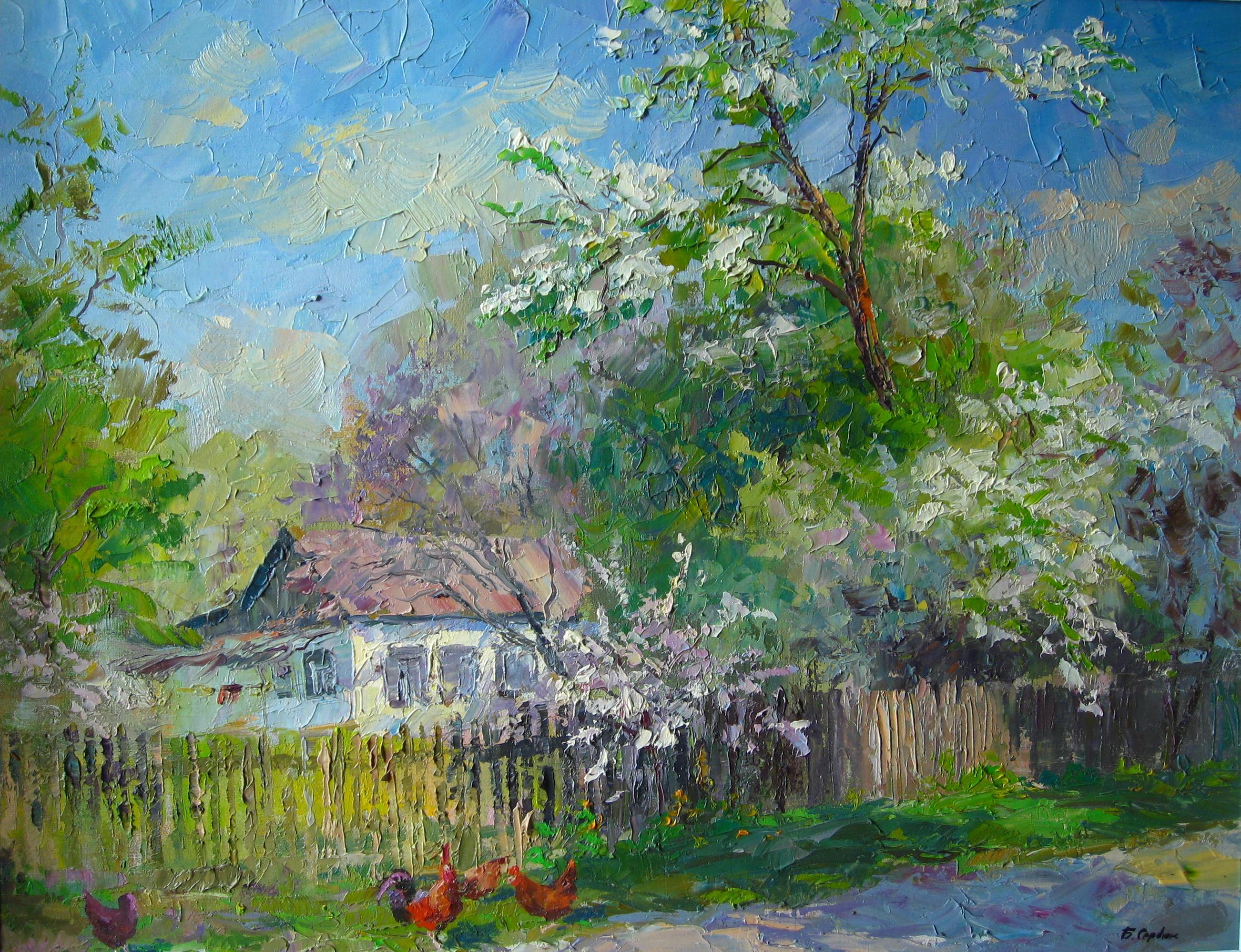 Oil painting Flowering garden / Serdyuk Boris Petrovich