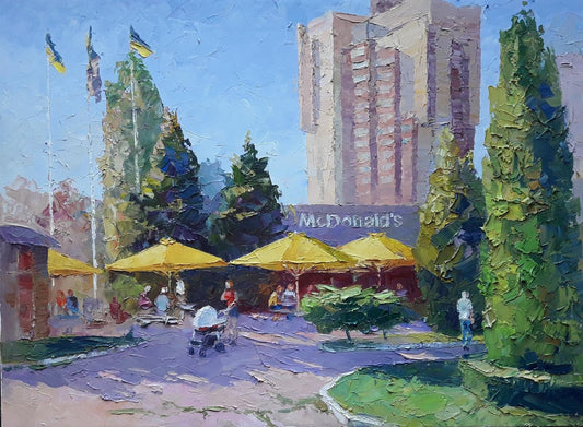 Oil painting Cityscape Serdyuk Boris Petrovich