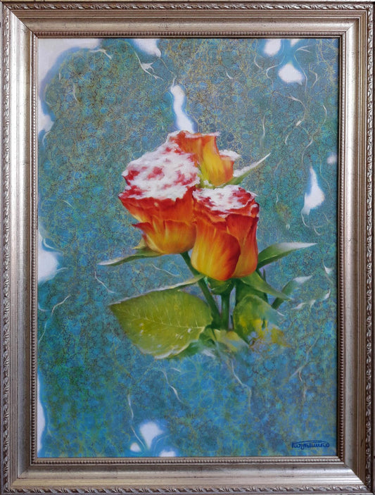 Oil painting Roses Korkishko Vasily