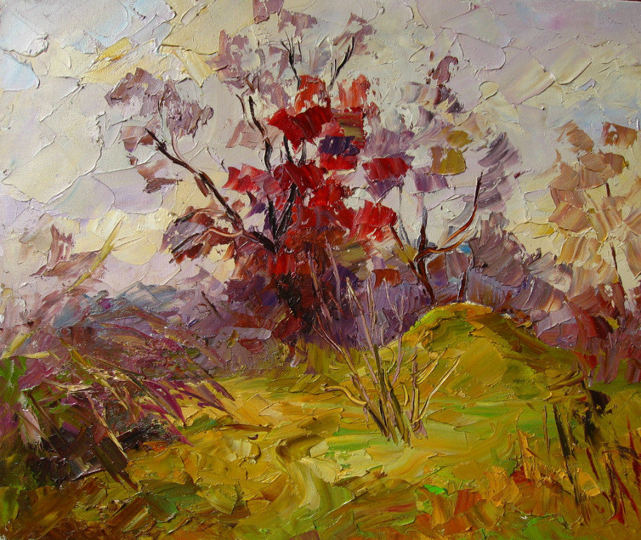 Oil painting Red bush Serdyuk Boris Petrovich