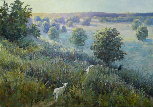 Oil painting Fog in the valley Serdyuk Boris Petrovich