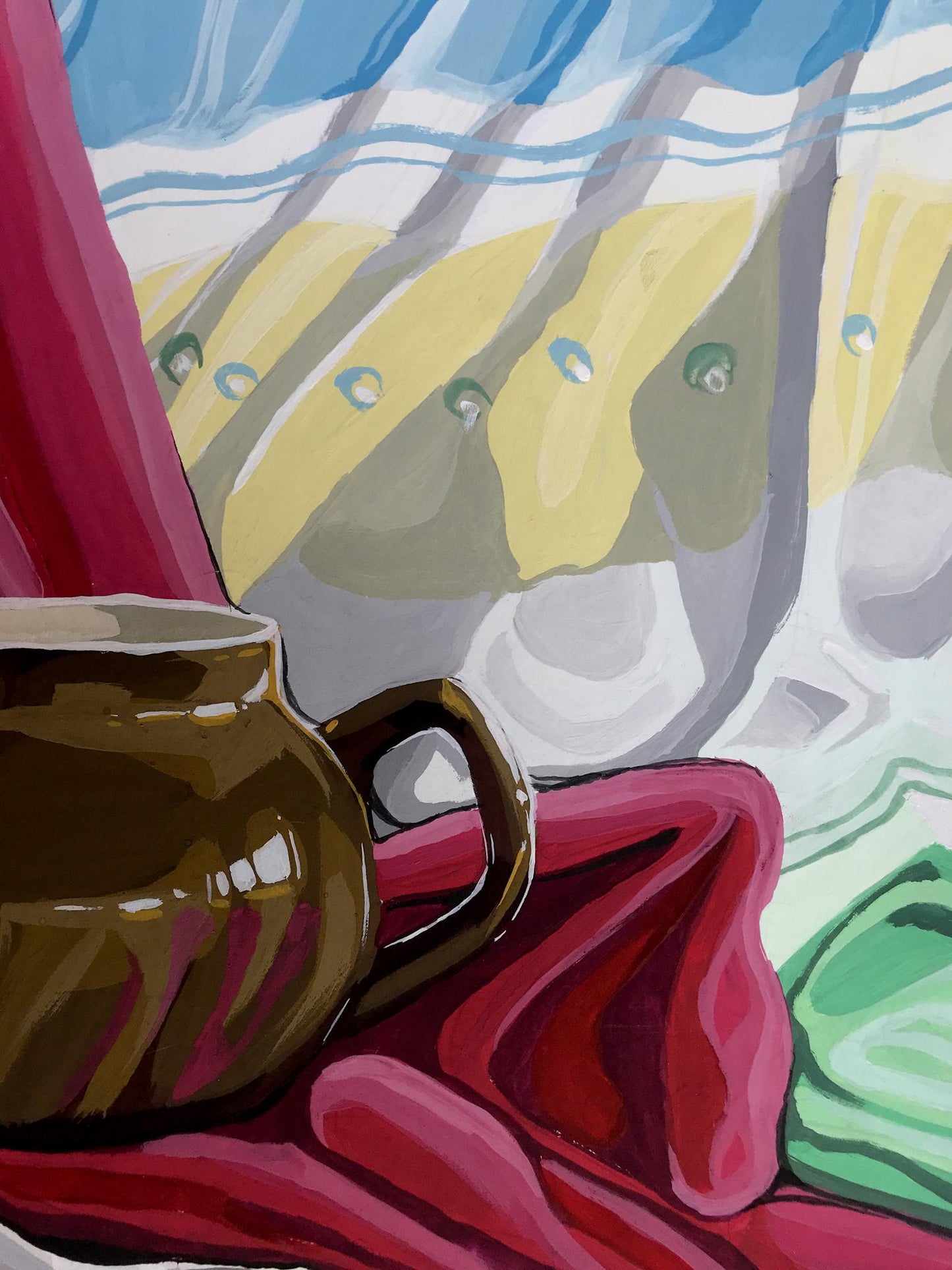 Acrylic painting Tea Table Unknown artist