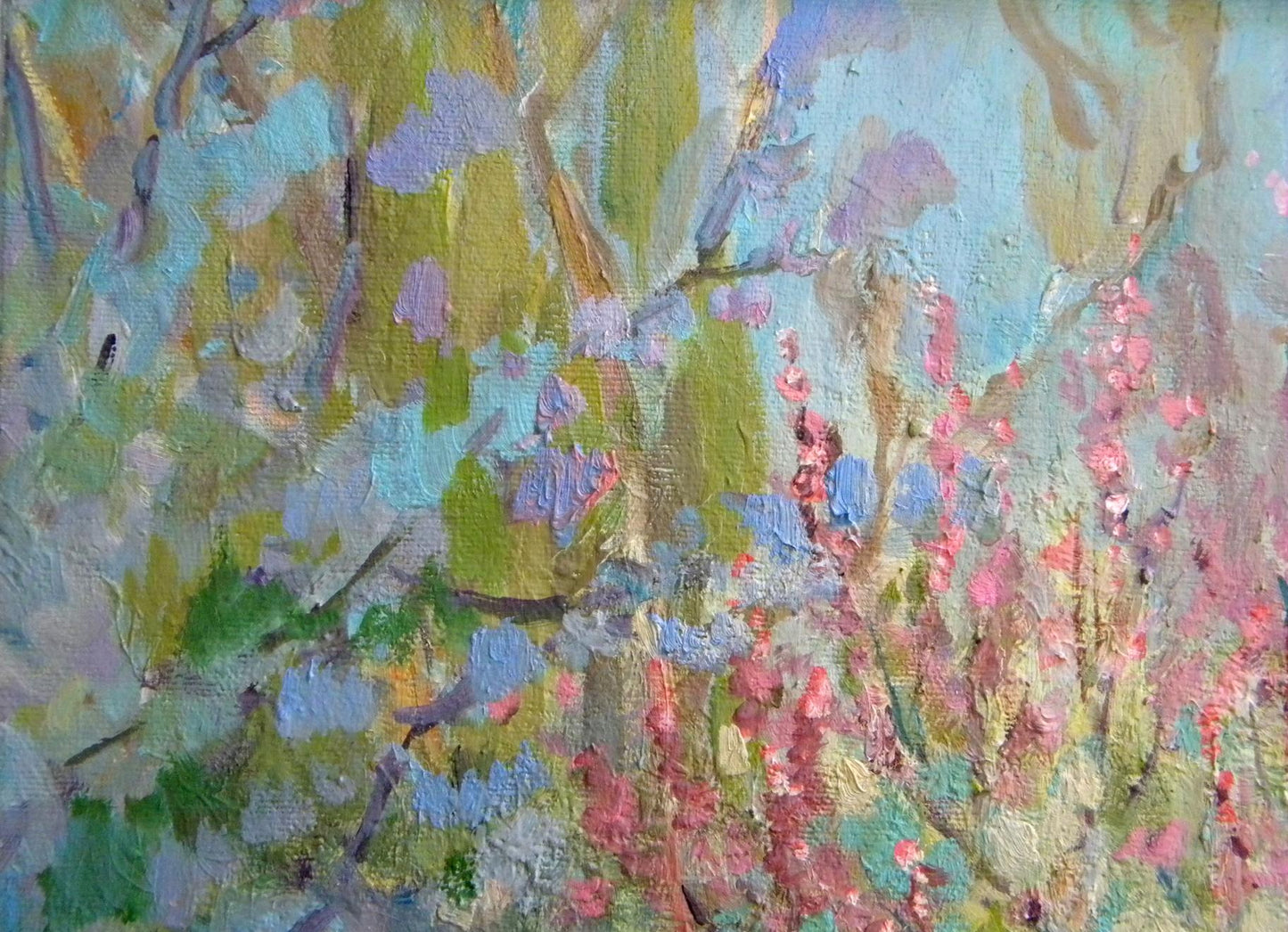 Oil painting Flowering garden Anatoly Kymnatny