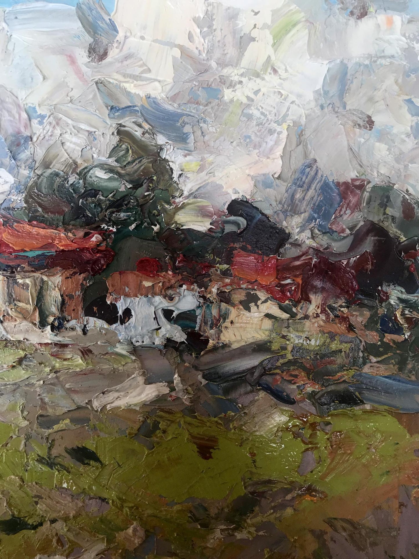 Oil painting A village in the mountains Alexander Nikolaevich Cherednichenko