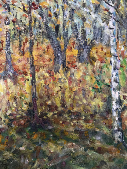 Shapoval Ivan Leontyevich's oil artwork featuring an autumn motif