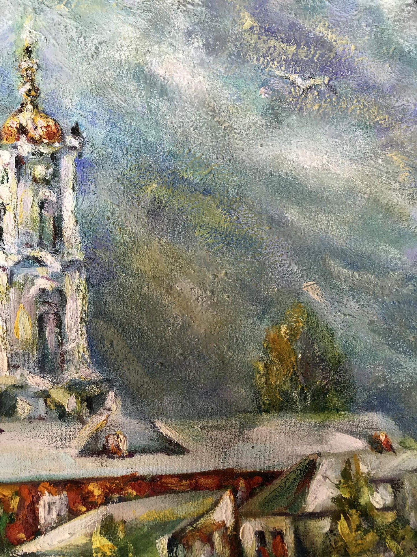 oil painting church