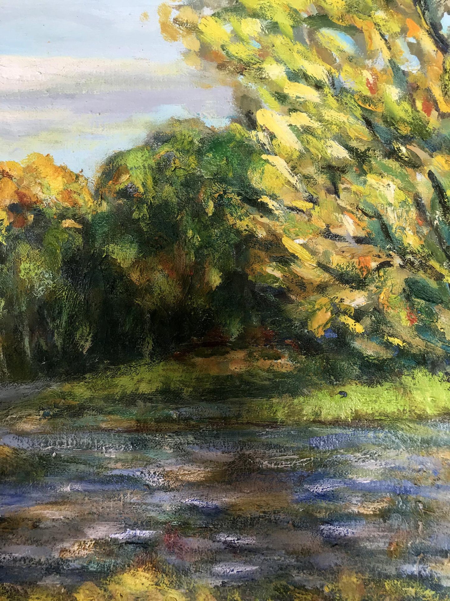 oil painting river