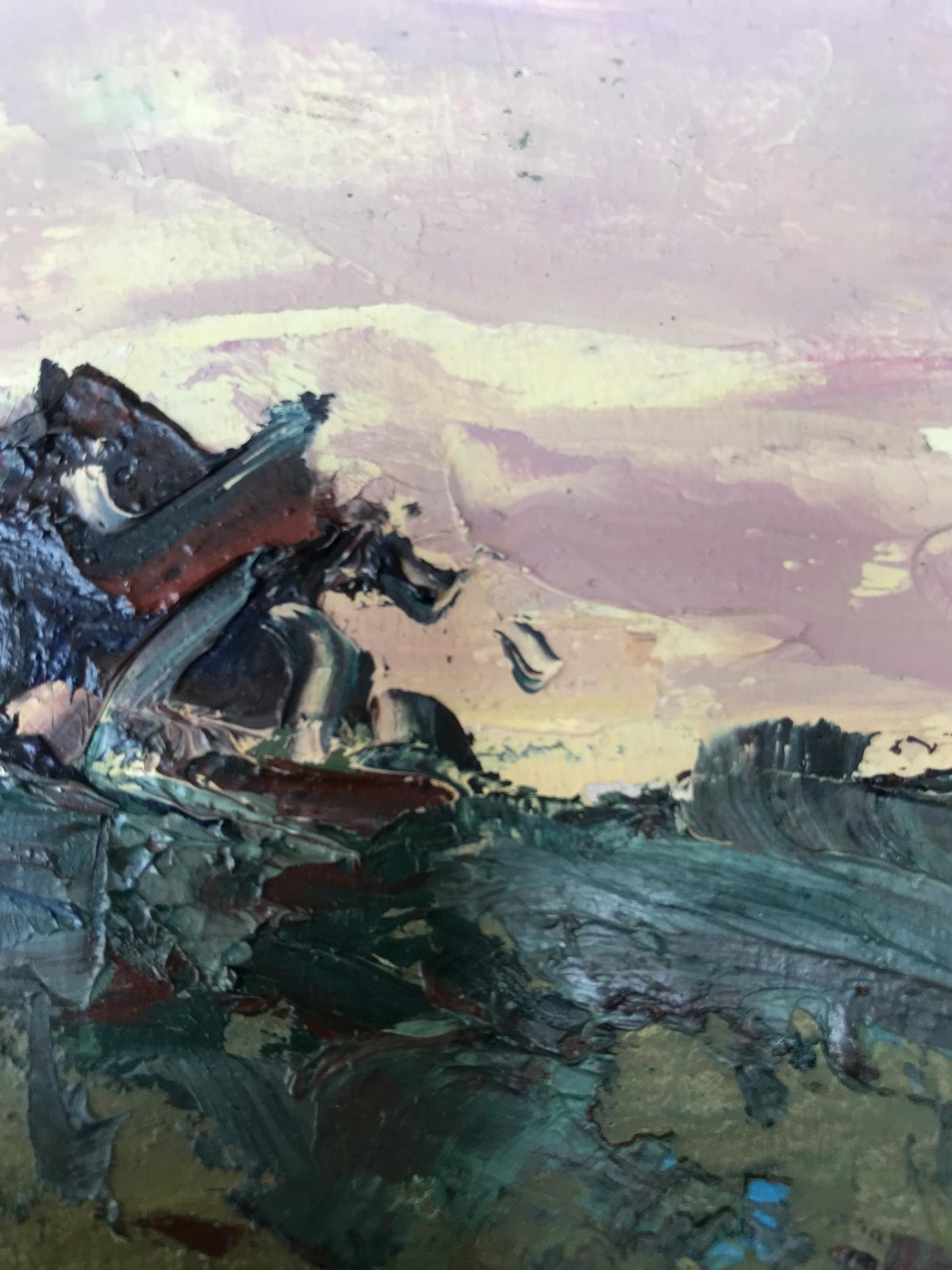 Oil painting Landscape with sunset Alexander Cherednichenko