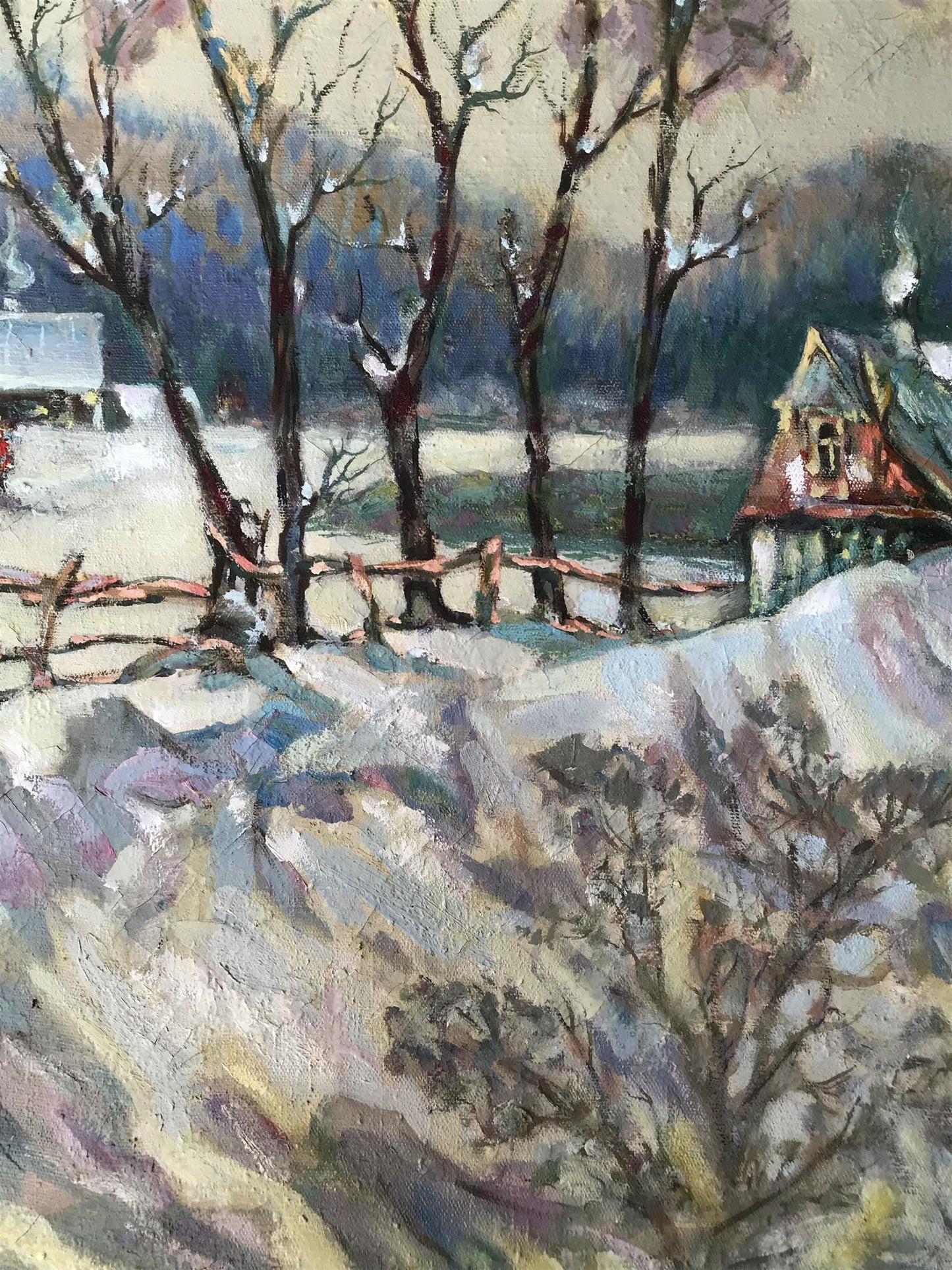 Oil painting Winter day Shapoval Ivan Leontyevich
