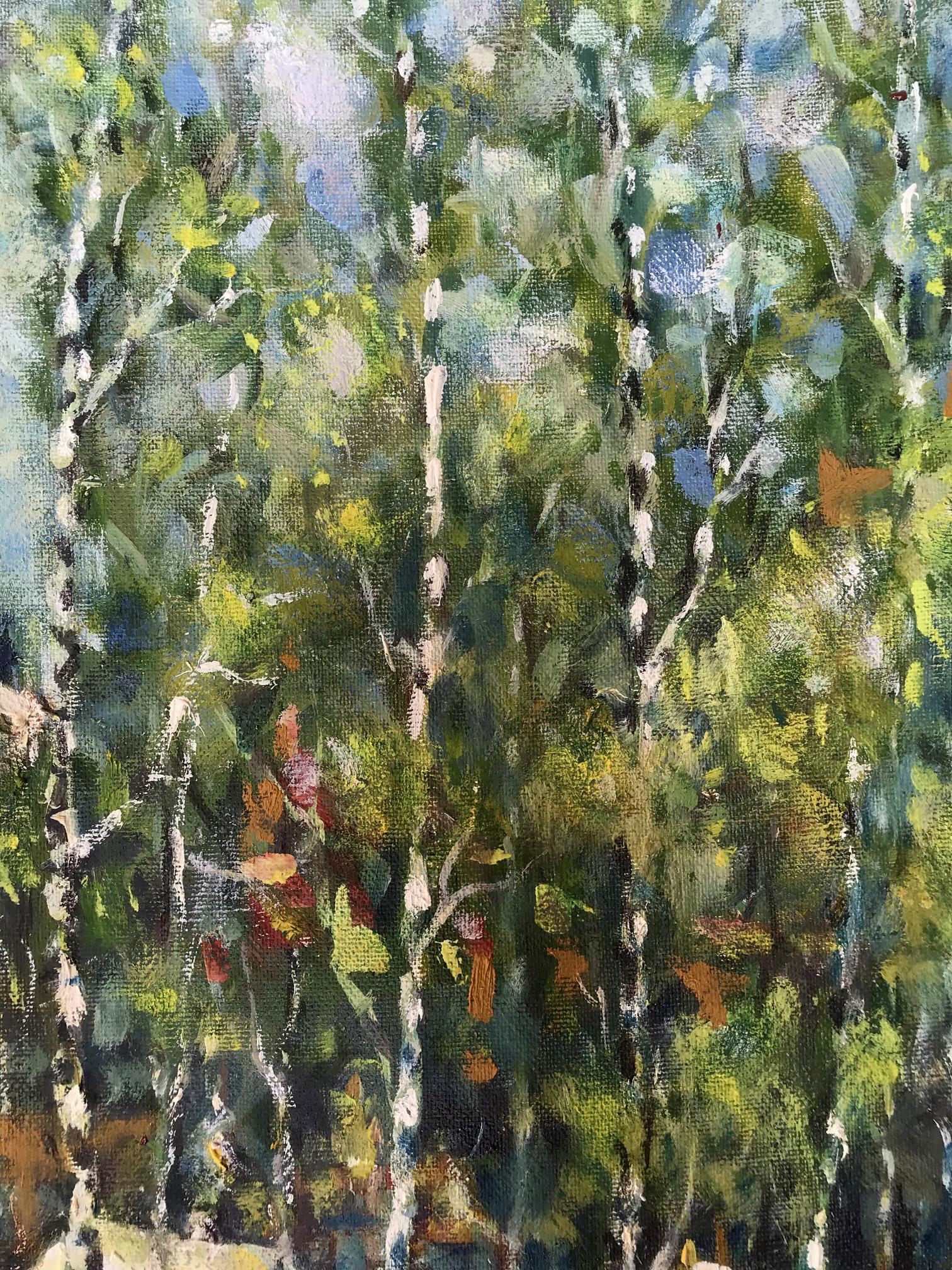 Shapoval Ivan Leontyevich captures Sumy's birches in his oil artwork