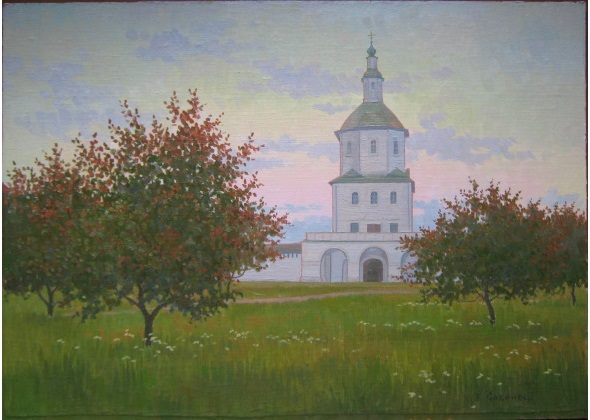Oil painting Church Savenets Valery