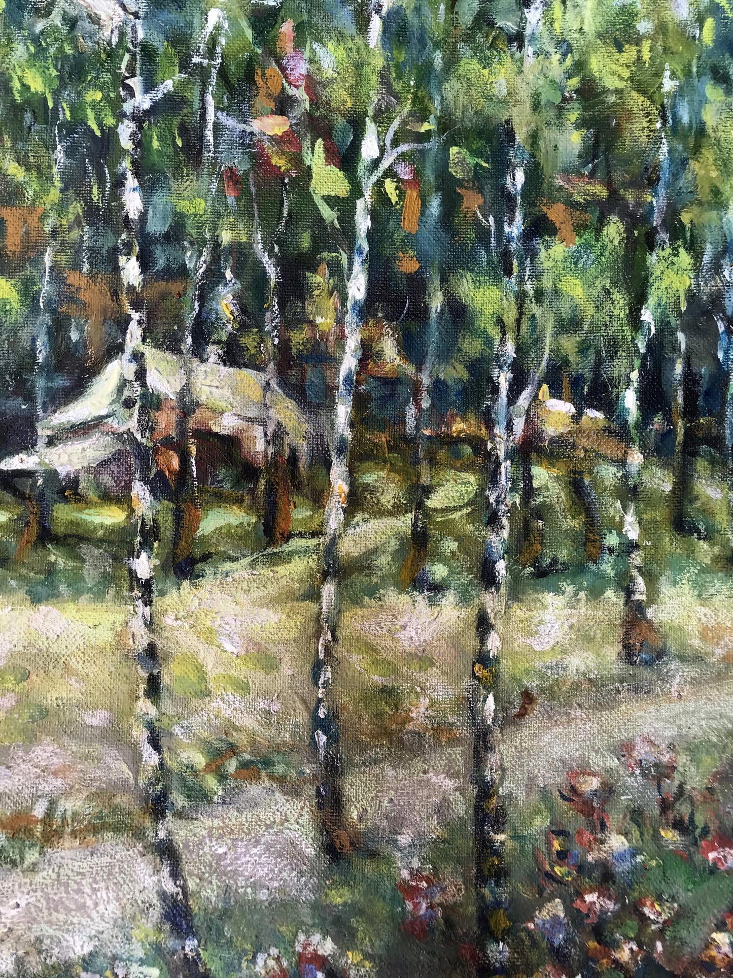 In the oil painting by Ivan Leontyevich Shapoval, Sumy's birches are beautifully portrayed