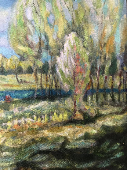 Oil Painting Summer Nature Landscape 
