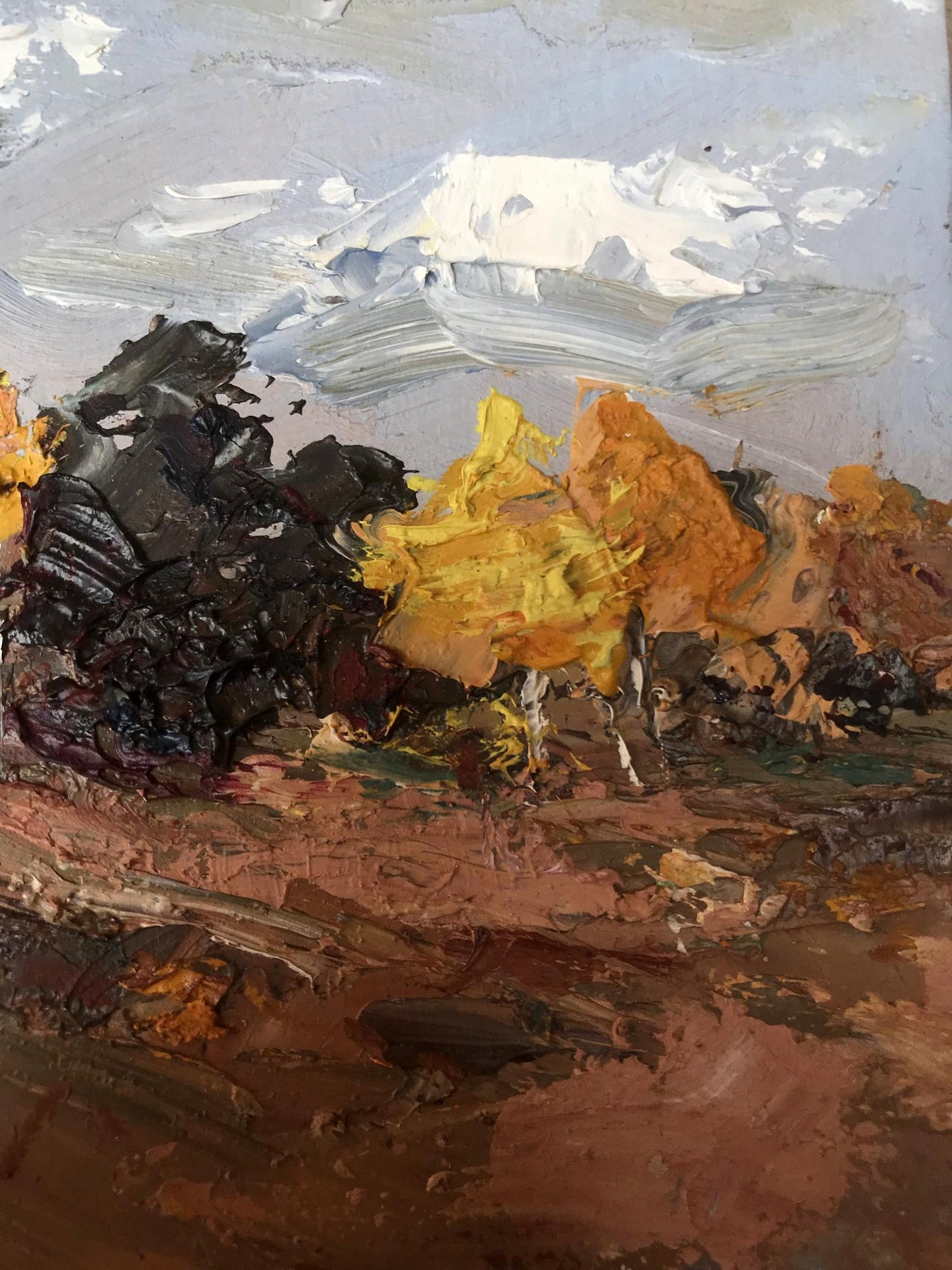 Oil painting Autumn days Alexander Nikolaevich Cherednichenko