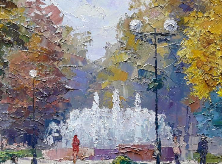 Oil painting Autumn park Serdyuk Boris Petrovich №SERB 718