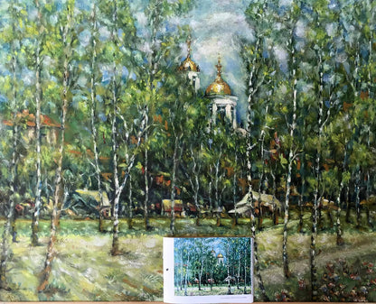Sumy's birches come to life in the oil painting by Shapoval Ivan Leontyevich