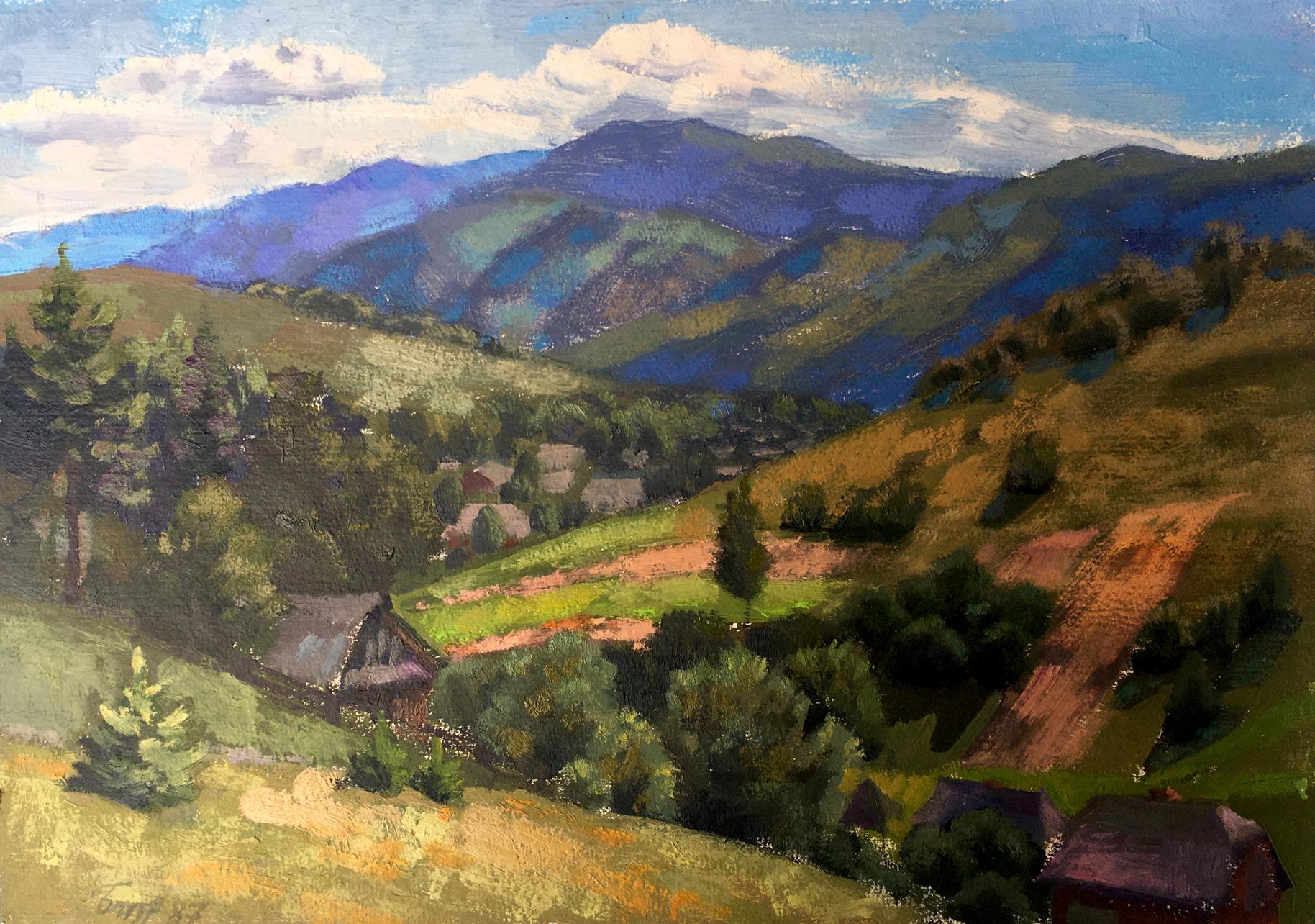 Oil painting Somewhere in the Carpathians Batrakov Vladimir Grigorievich
