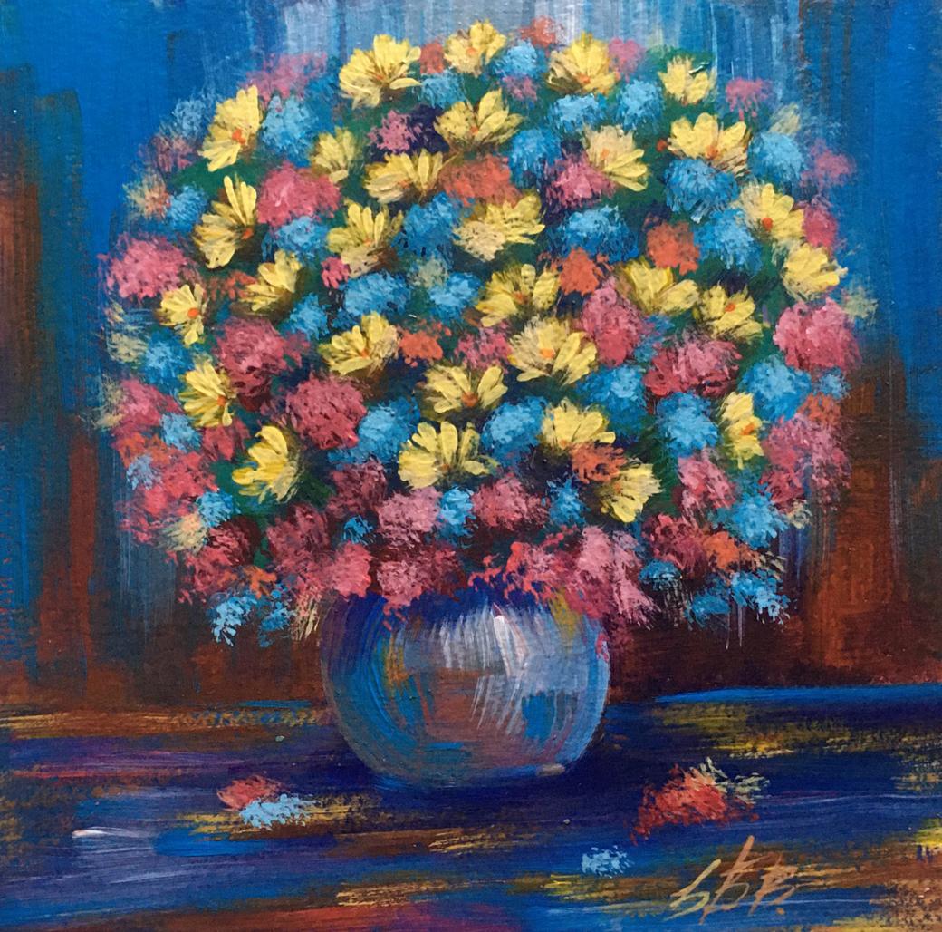 Oil painting Spring bouquet of flowers Zadorozhnya V. V.