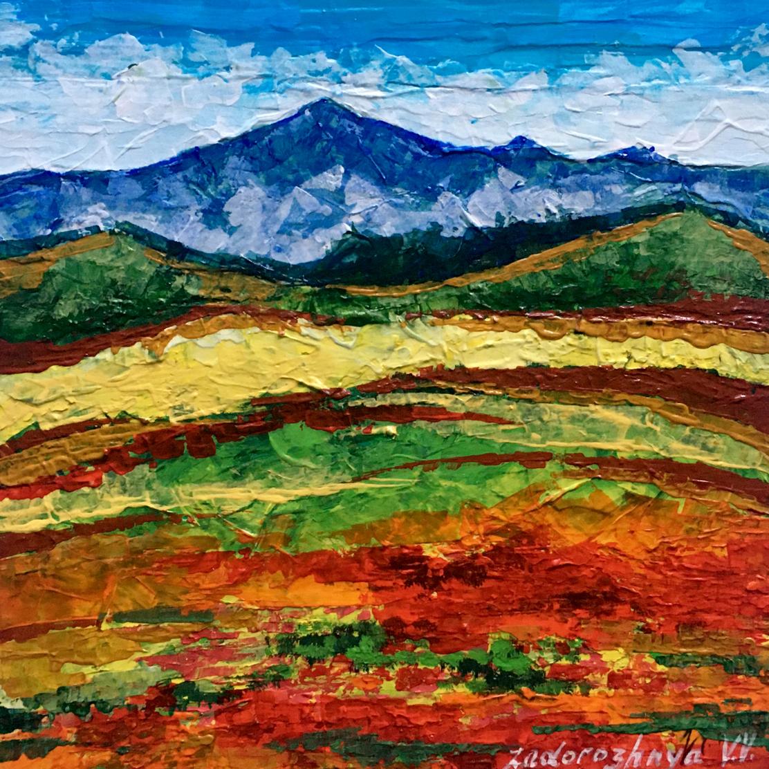 Oil painting Mountain view V. Zadorozhnya