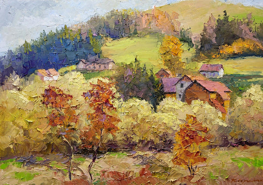 Oil painting Autumn landscape Serdyuk Boris Petrovich