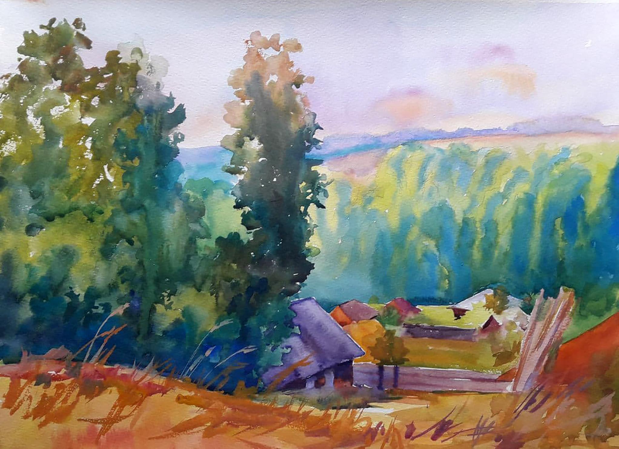 Watercolor painting In the Sumy region Serdyuk Boris Petrovich