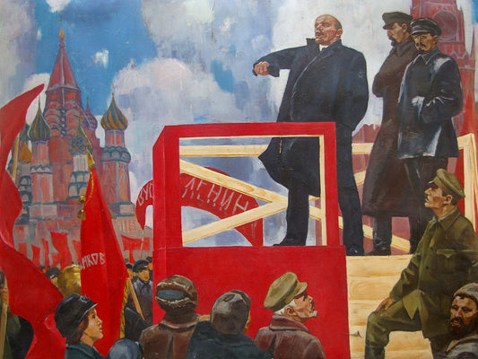 Oil painting Lenin's speech Sinepolsky Igor Ivanovich