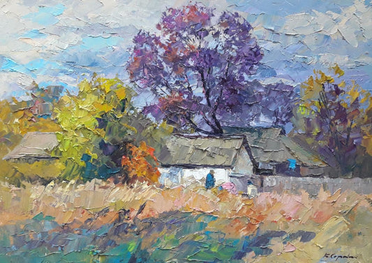 Oil painting Autumn worries Serdyuk Boris Petrovich