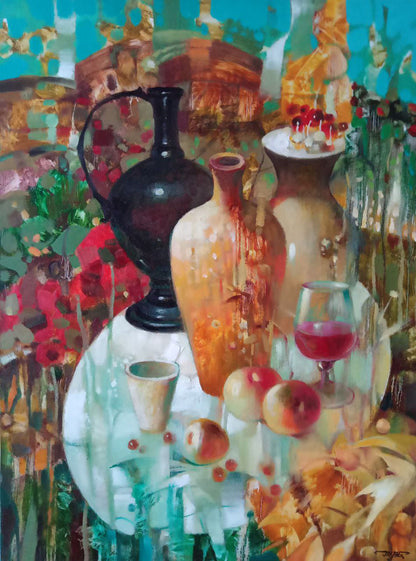 Oil painting Autumn still life Anatoly Borisovich Tarabanov